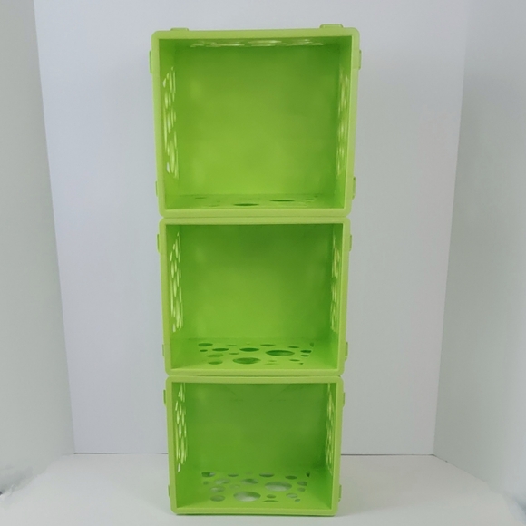 Storex Mini Crates Set of 3 Light Green Never Used - Picture 3 of 8